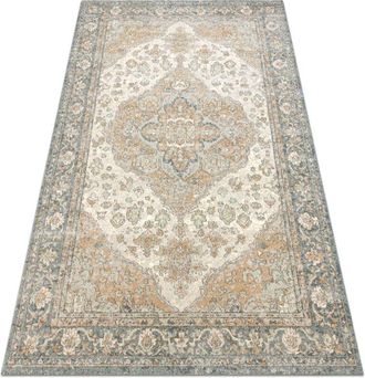 RugsX Rugsx - Alfombra De Lana Soho 477.01.la113 Osta - Ornamento, Roset&oacute;n, Natural Verde / Beige Green 80x160 Cm