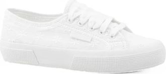Superga 2750 Flower Sangallo - Dames - Sneakers - Wit - 38 1/2 EU - Katoen - Schoenen