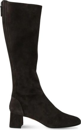 Aquazzura Saint Honore Boot 50 - Dames - Laarzen met Hak - Grijs - 38 EU - Leer - Schoenen