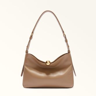 Furla Sfera Soft Borsa A Spalla M Toffee Pelle Di Vitello Verona Donna