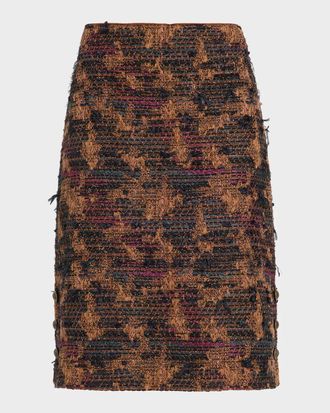 Kobi Halperin Olsen Tweed Knee-Length Skirt