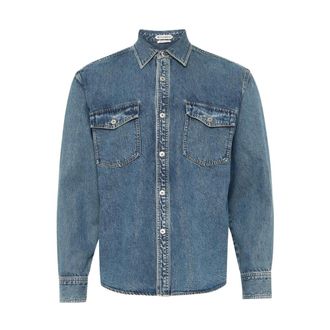J.W.Anderson Denim Shirts, male, Blue, Size: L Oversized Shirt