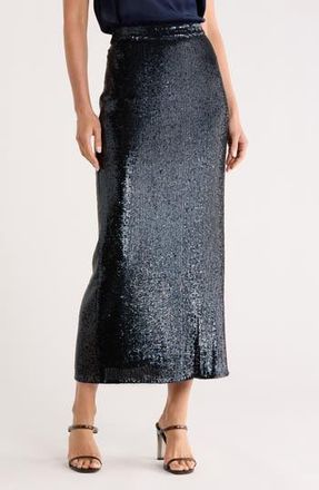 TWP Gwyneth Sequin Midi Skirt in Midnight at Nordstrom Rack, Size 00