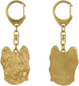 OEM Llavero De Perro Chapado En Oro, Decoraci&oacute;n De Bolsos, Accesorio De Lujo De Art-dog, Pastor Franc&eacute;s De Brie