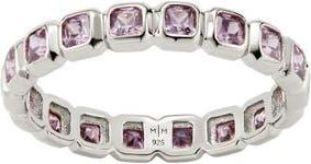 Made by Mary Cubic Zirconia Eternity Birthstone Ring in Silver/June at Nordstrom, Size 10