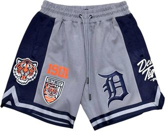 Pro Standard Mens Detroit Fast Lane Shorts In Grey/midnight Navy