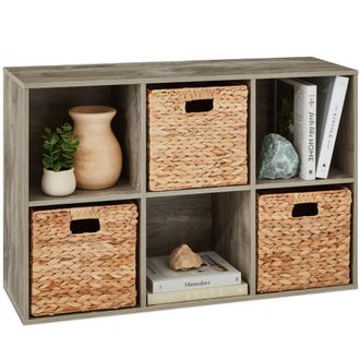 Best Choice Products 6-Cube Bookshelf, 11in Display Storage System, Organizer w/ Removable Back Panels