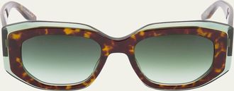 Barton Perreira Crescendo Square Acetate Sunglasses