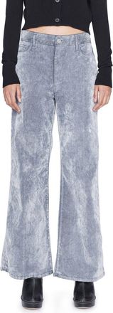 Frame Denim Le Baggy Palazzo Wide Leg Jeans in Gray Flock at Nordstrom, Size 29