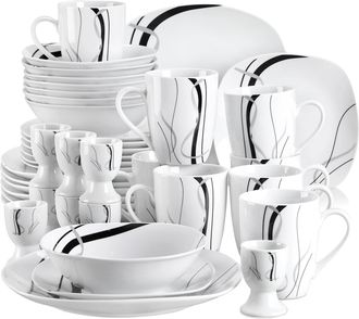 OEM Juego De Vajilla De Porcelana, Con Capacidad Para 7 A 9 Personas, 40 Piezas