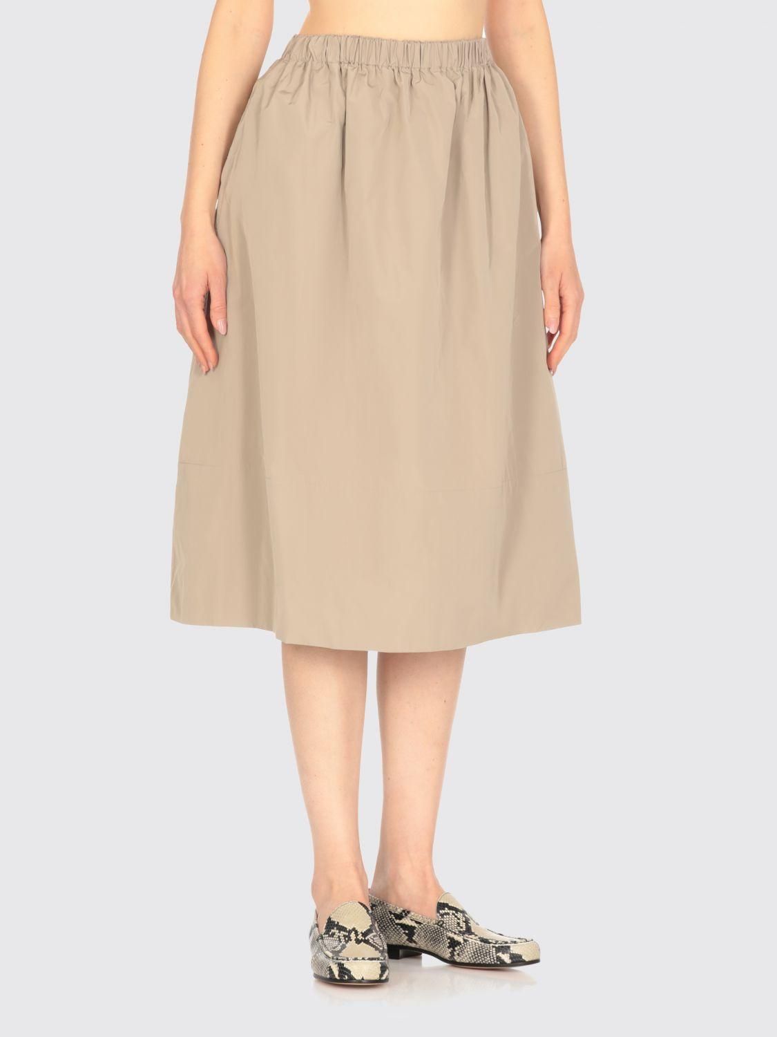 スカート FABIANA FILIPPI Woman Skirt Beige GND265F411D805 1265 Linen and viscose skirt, sand for Women | Fabiana Filippi®