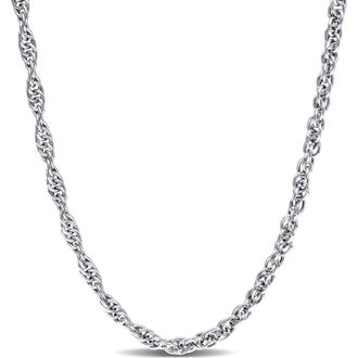 Delmar Singapore Link Chain Necklace in Silver at Nordstrom Rack