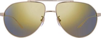 Gucci Yellow Pilot Mens Sunglasses GG1311S 002 61