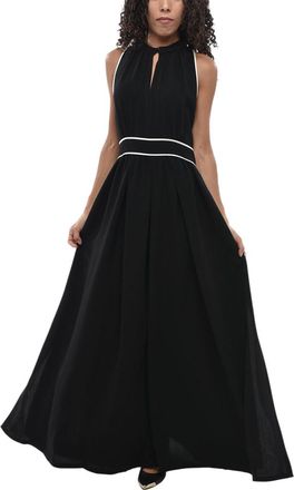 Max Mara Black Halter Neck Maxi Dress