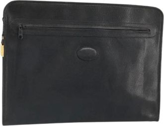 Gucci Pre-owned Clutches, female, Black, Size: ONE SIZE Pre-owned Leather Clutch