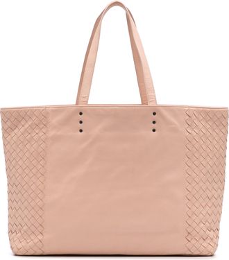 Bottega Veneta Pre-owned Womens Woven Leather Tote Bag - Nude - One Size