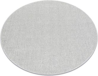 RugsX Carpet CASABLANCA LOOM circle silver, loop, soft indoor & outdoor grey round 200 cm