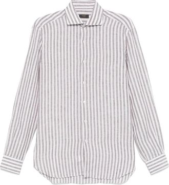 Barba Camicia a righe - Marrone