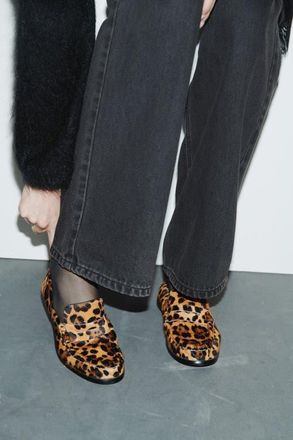 H&M Loafers in Beige/faux Leopard at Nordstrom, Size 5