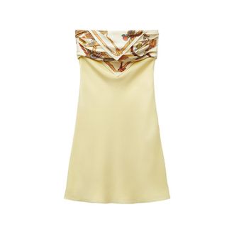 Versace Silk-twill Scarf-overlay Mini Dress