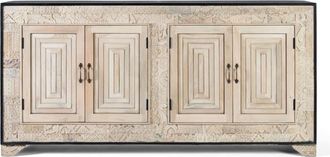 Giner&Colomer Aparador con cuatro puertas y detalles tallados a mano 195cm