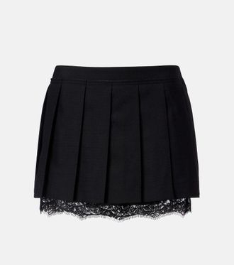Acne Studios Minigonna Inbora a pieghe con pizzo