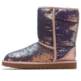 UGG (WMNS) UGG Classic Short Cosmos Sequin Rose Gold 1103796-QRT