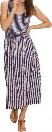 Nic+Zoe Reef Stripe Dani Dress In Indigo Multi
