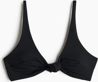 H&M Padded Bikini Top in Black at Nordstrom, Size X-Large