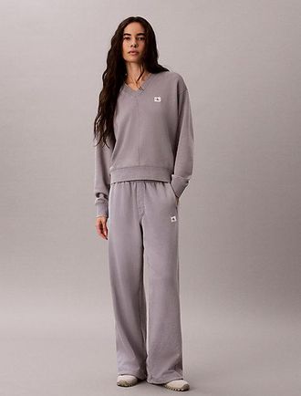 Calvin Klein Sudadera Holgada De Felpa Con Logo Tejido