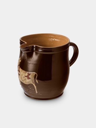 Poterie d'&Eacute;vires Cows Hand-Painted Ceramic Medium Jug