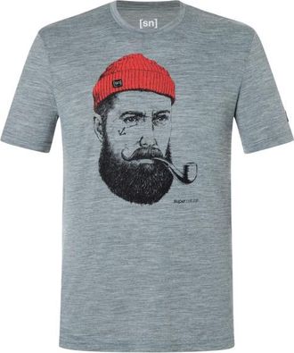 super.natural Sailor Tee Merinoshirt f&uuml;r Herren | grau