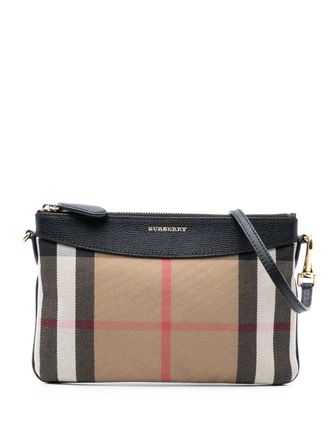 Burberry 2000-2017 Mega Check Canvas Peyton crossbody bag - Brown