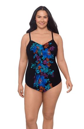 Trimshaper Hank Handkerchief Plus Size Tankini Swimsuit Top in Garden Variety at Nordstrom, Size 18W
