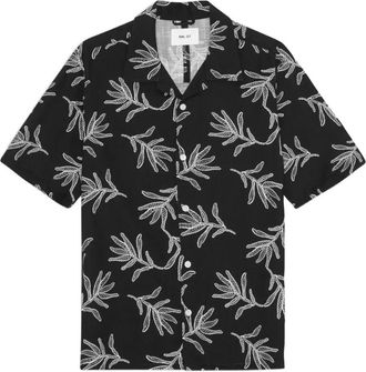 Nn.07 Camicia Ole a maniche corte con stampa - Nero
