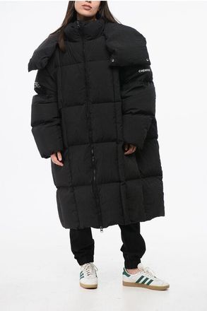 Maison Margiela MM6 Quilted Maxi Down Jacket with Removable Hood size M