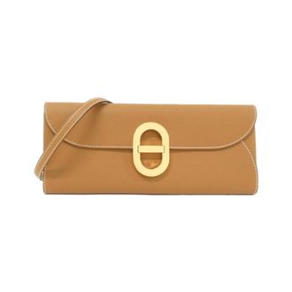 Herm&egrave;s Gold Epsom Leather Chain/Shoulder Wallet (Pre-Owned)