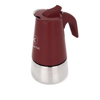 KASANOVA Caffettiera induzione 4 tazze rosso