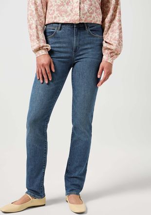 Wrangler Slim-fit-Jeans WRANGLER WRANGLER Jeans Slim, Damen, Gr. 28, L&auml;nge 34, blau, Obermaterial: 67% Baumwolle CO. 30% Baumwolle CO recyc.. 2% Elastomultiest