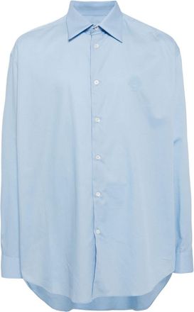 Bally classic collar curved hem shirt - men - Cotton - 52 - Blue