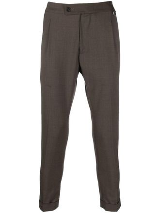 low brand straight-leg wool-blend trousers - men - Virgin Wool/Polyester - 32 - Brown