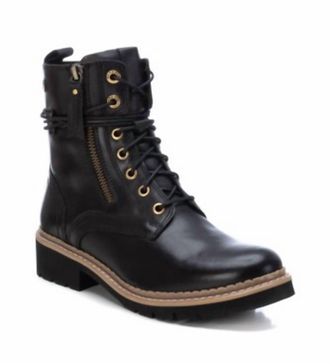 Xti Womens Carmela Leather Booties In Black