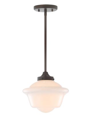 Jonathan Y Designs Jonathan Y Kurtz 9.5In Adjustable Drop Metal Glass Led Pendant