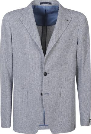 Tagliatore Geknoopte revers blazer - Heren - Blazers - Blauw - XL - Jassen
