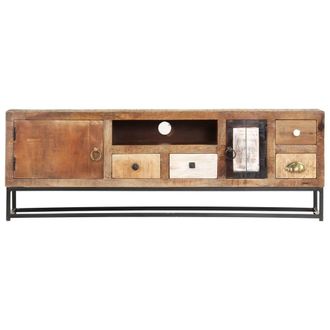 Berkfield Home TV Cabinet 120x30x40 cm Solid Reclaimed Wood in Brown | Size: 120 x 30 x 40 cm