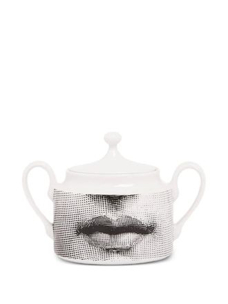 Fornasetti Tema e Variazioni sugar bowl - unisex - Porcelain - One Size - White