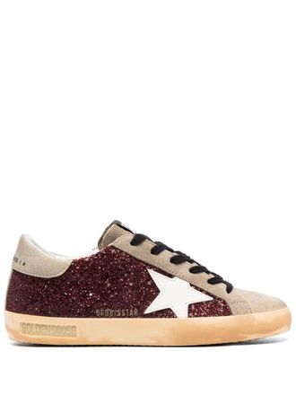 Golden Goose Sneakers Superstar con paillettes - Rosso