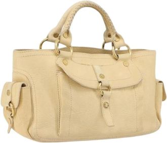 Celine Pre-owned Vintage Hand Bag - Dames - Vintage Handtas - Beige - ONE Size - Leer - Vintage