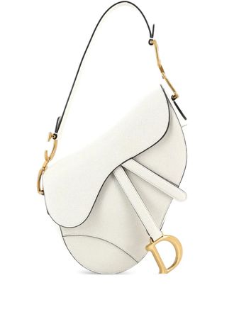 Dior Saddle Handbag Leather Medium shoulder bag - women - Calf Leather - One Size - Neutrals