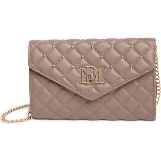 Badgley Mischka Diamond Quilt Convertible Crossbody Bag in Taupe at Nordstrom Rack